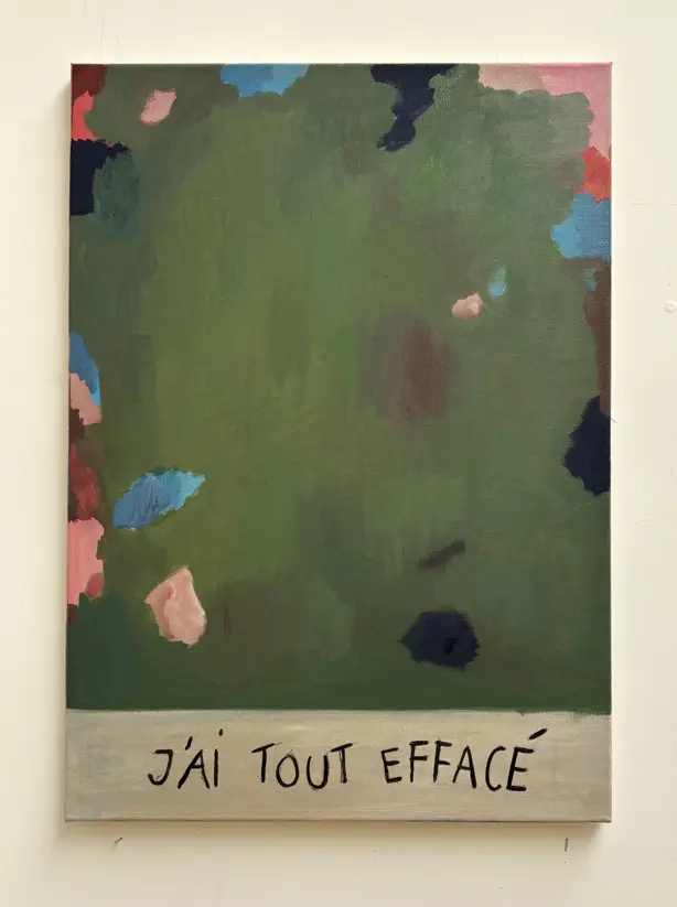 'J'ai tout effacé' 50x70 cm.