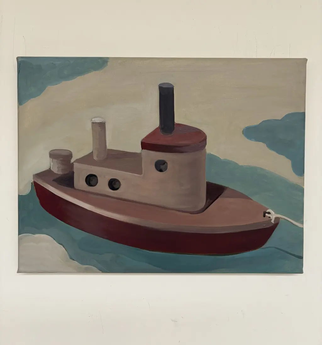 Simpel bootje 30x40 cm. Verkocht.